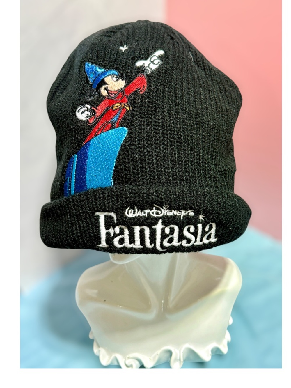 Disney x Shoe Palace Fantasia Beanie Adult Black Sorcerer Mickey Knit Hat
